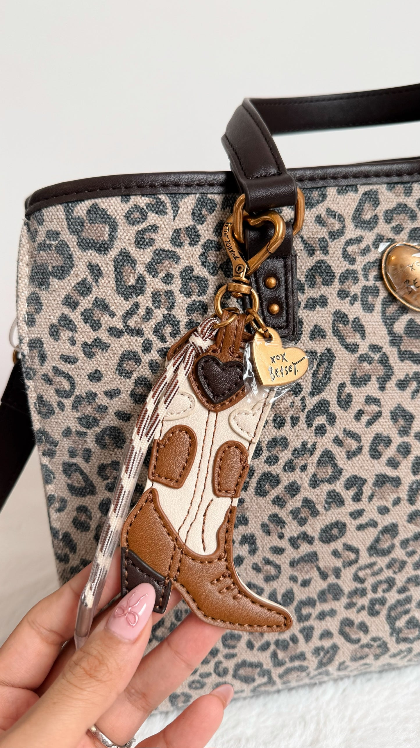 Tote leopardo + charm