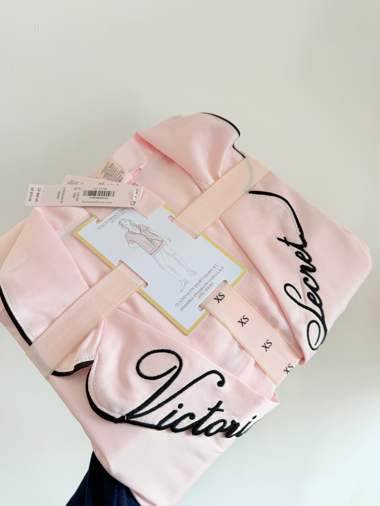 set pijama short satin VS