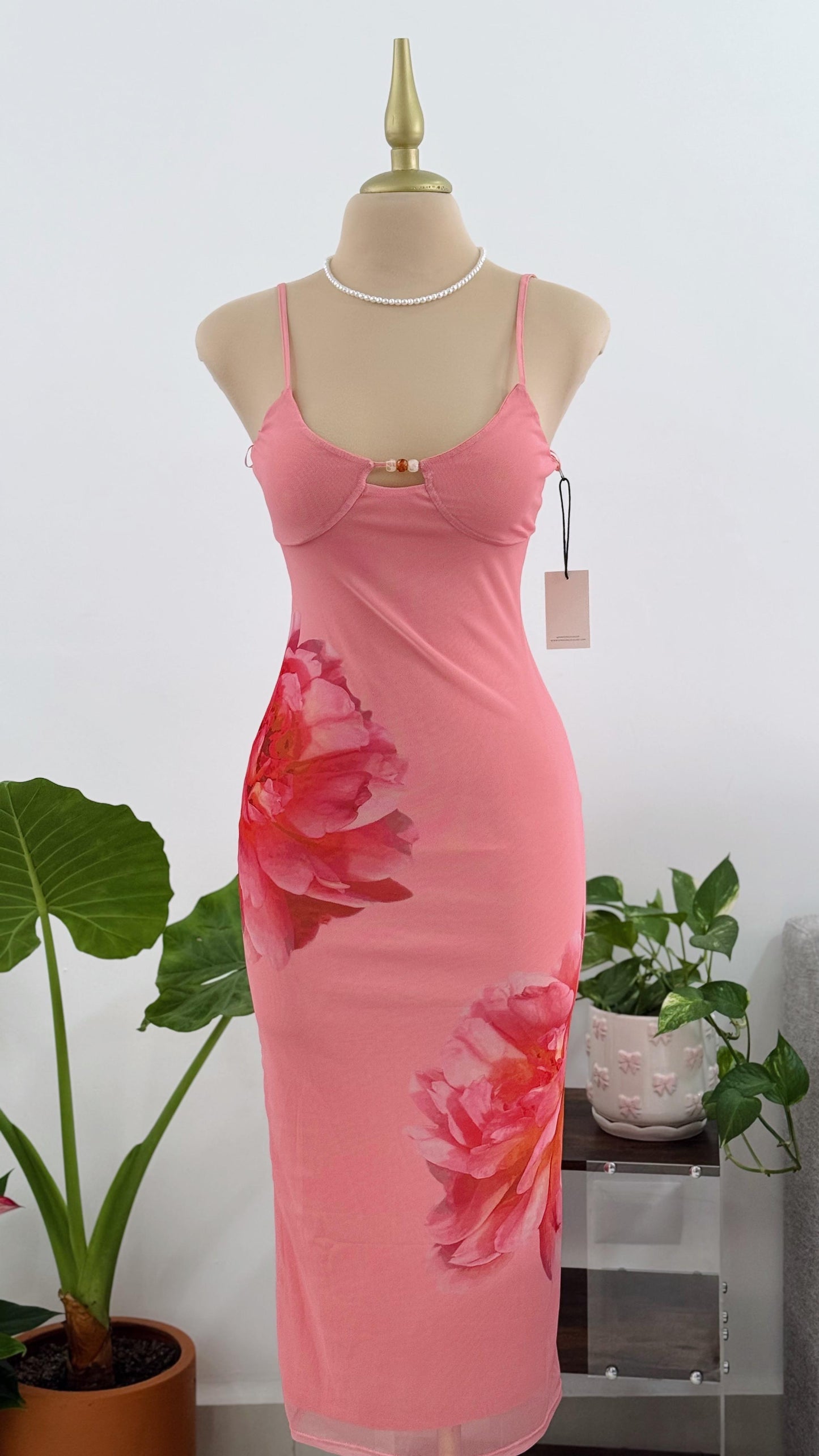 vestido flor tropical