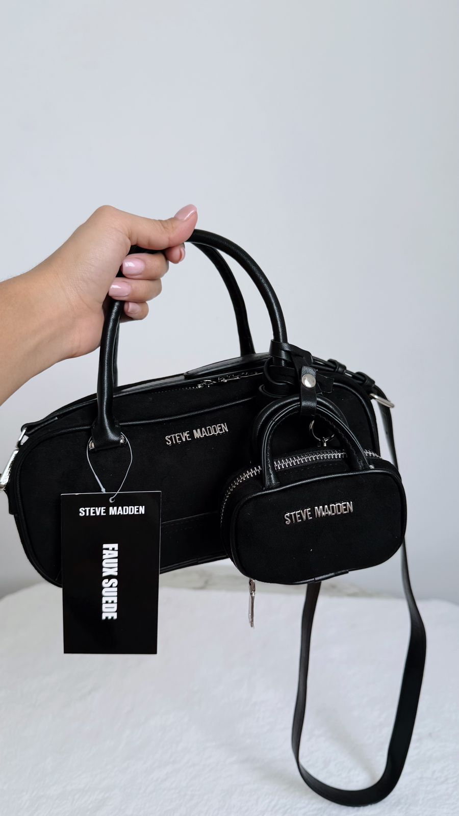 crossbody + mini bag charm
