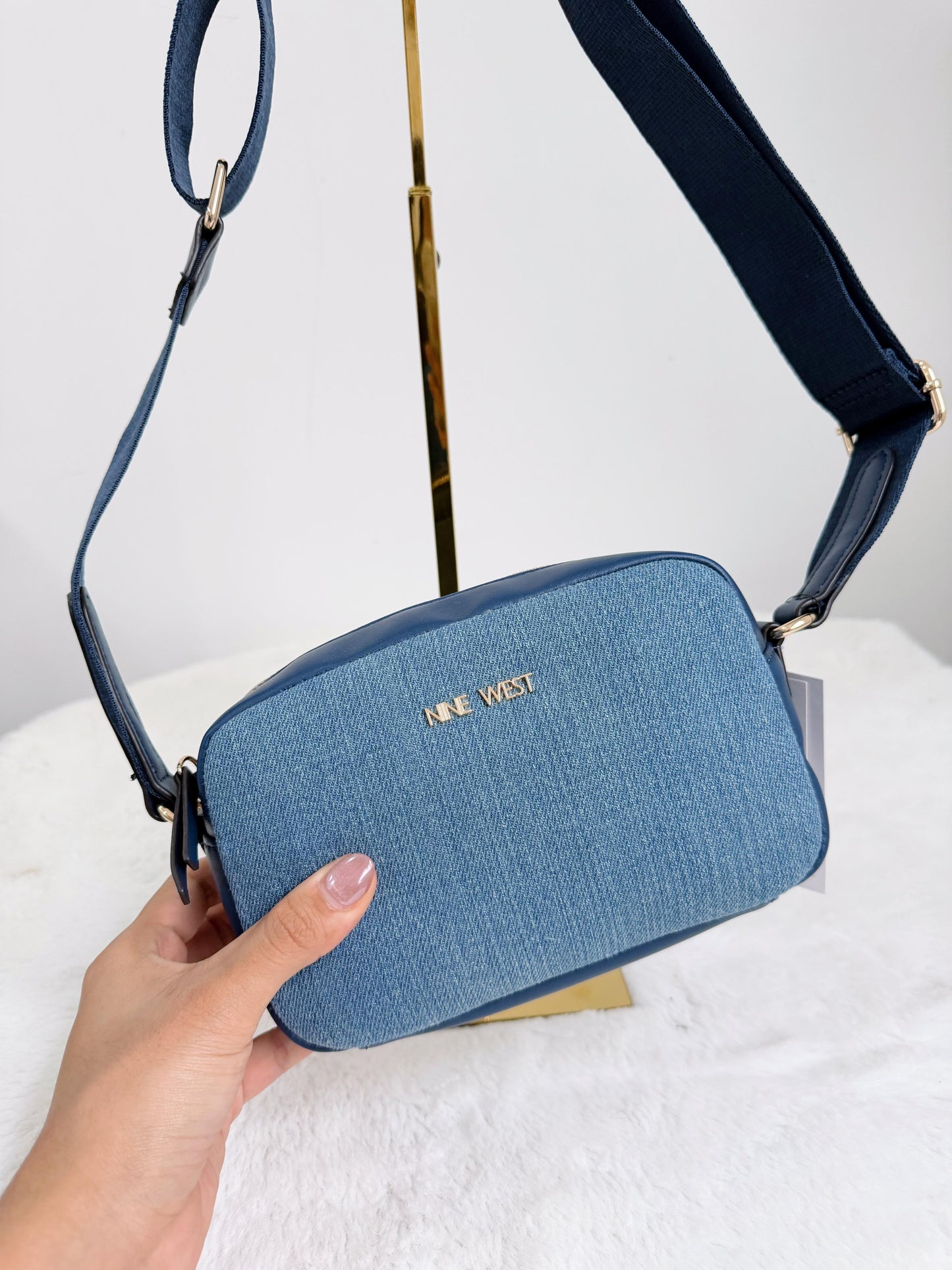 camera denim bag