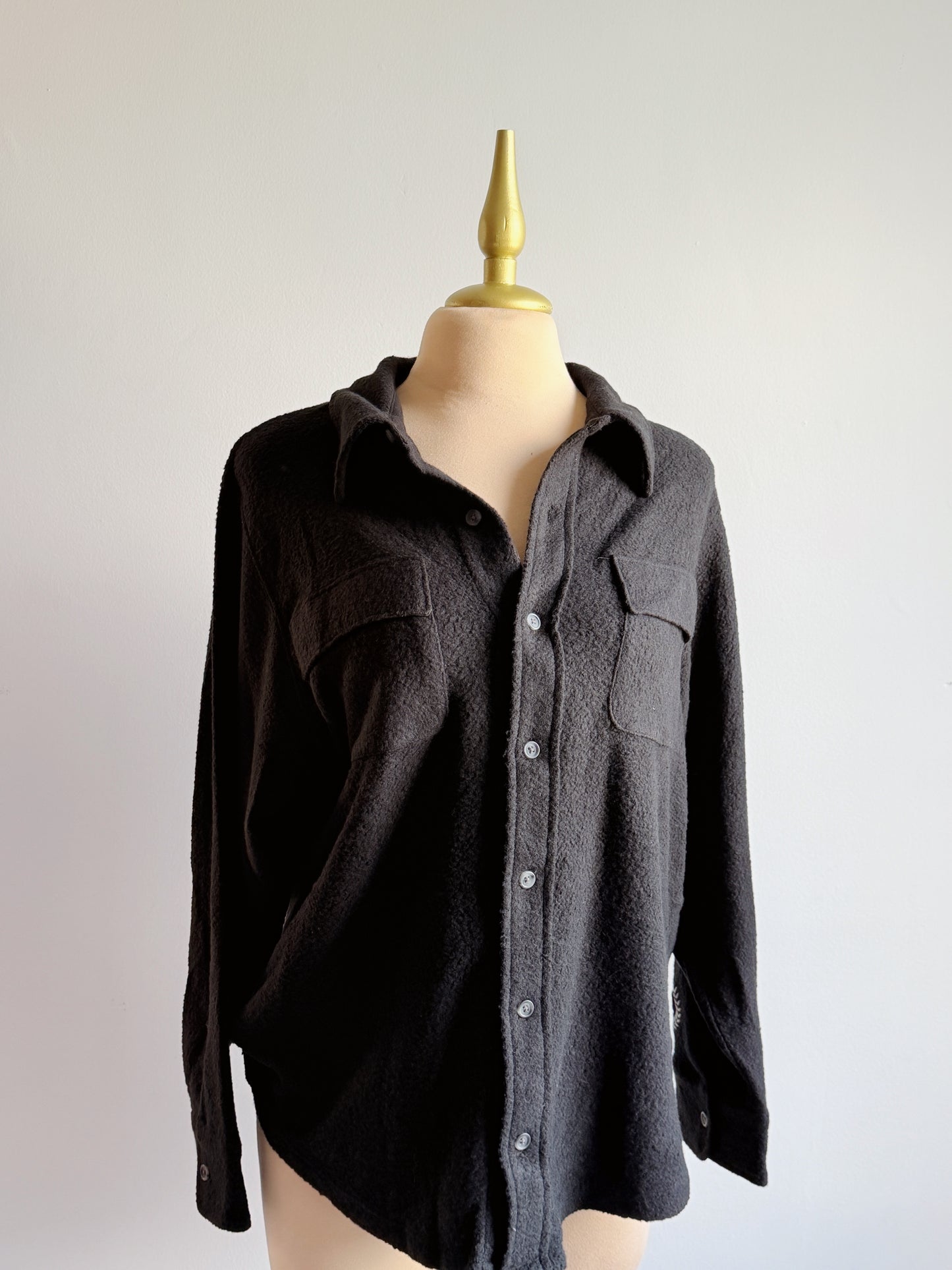 Reverse Fleece Shacket Chaqueta