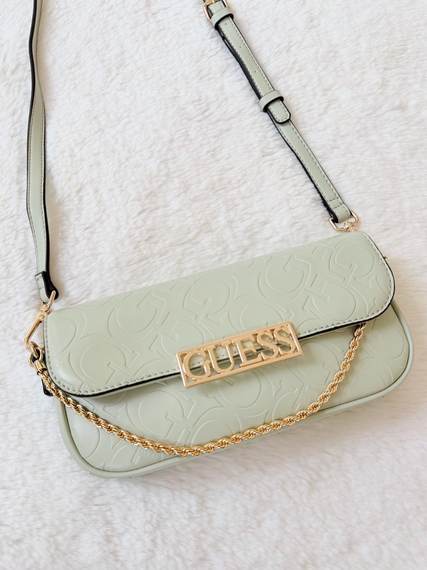 flap mint crossbody bag