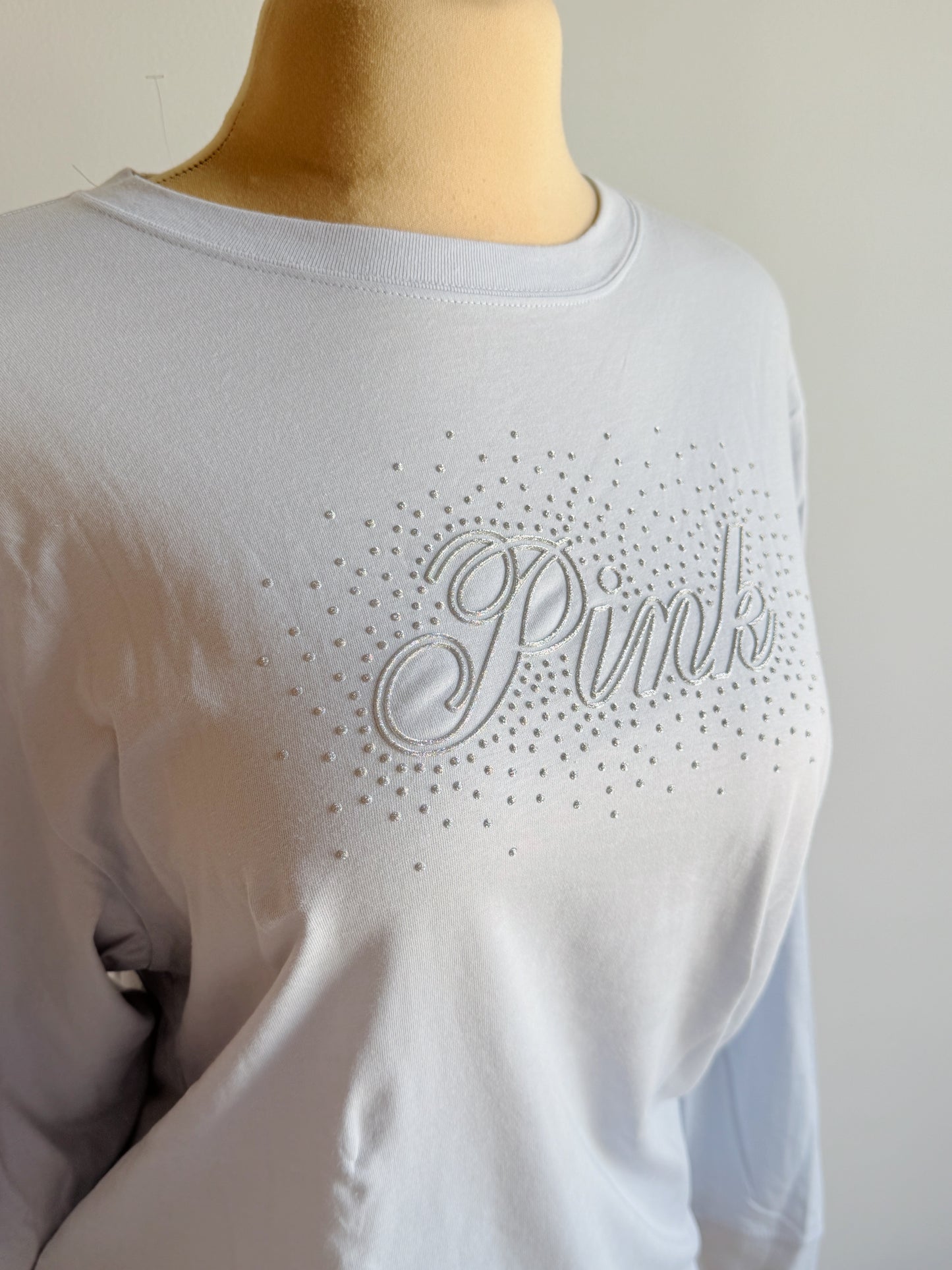 CAMPUS COTTON BLING LONG-SLEEVE TEE