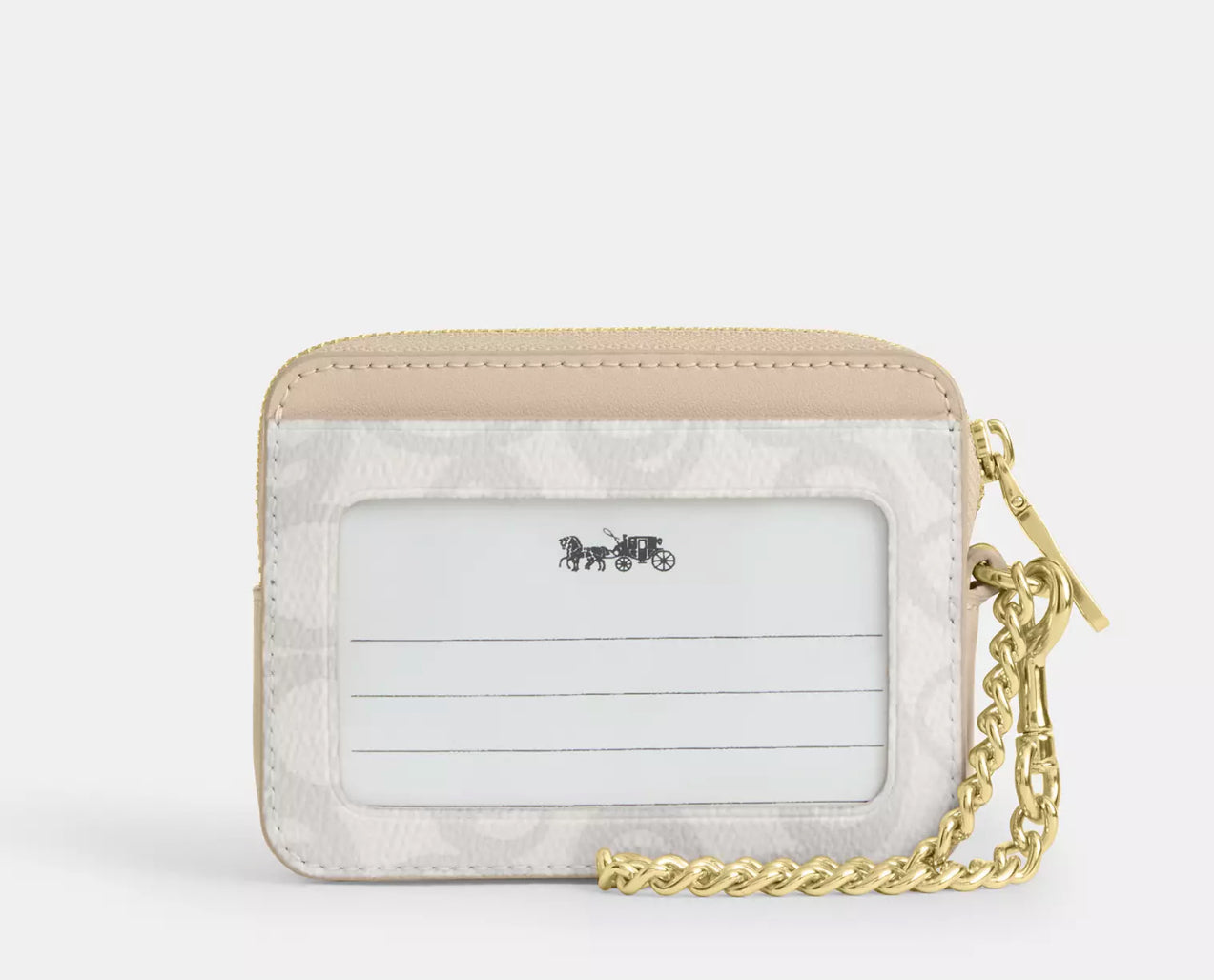 Zip Card Case In Sketch Signature Canvas