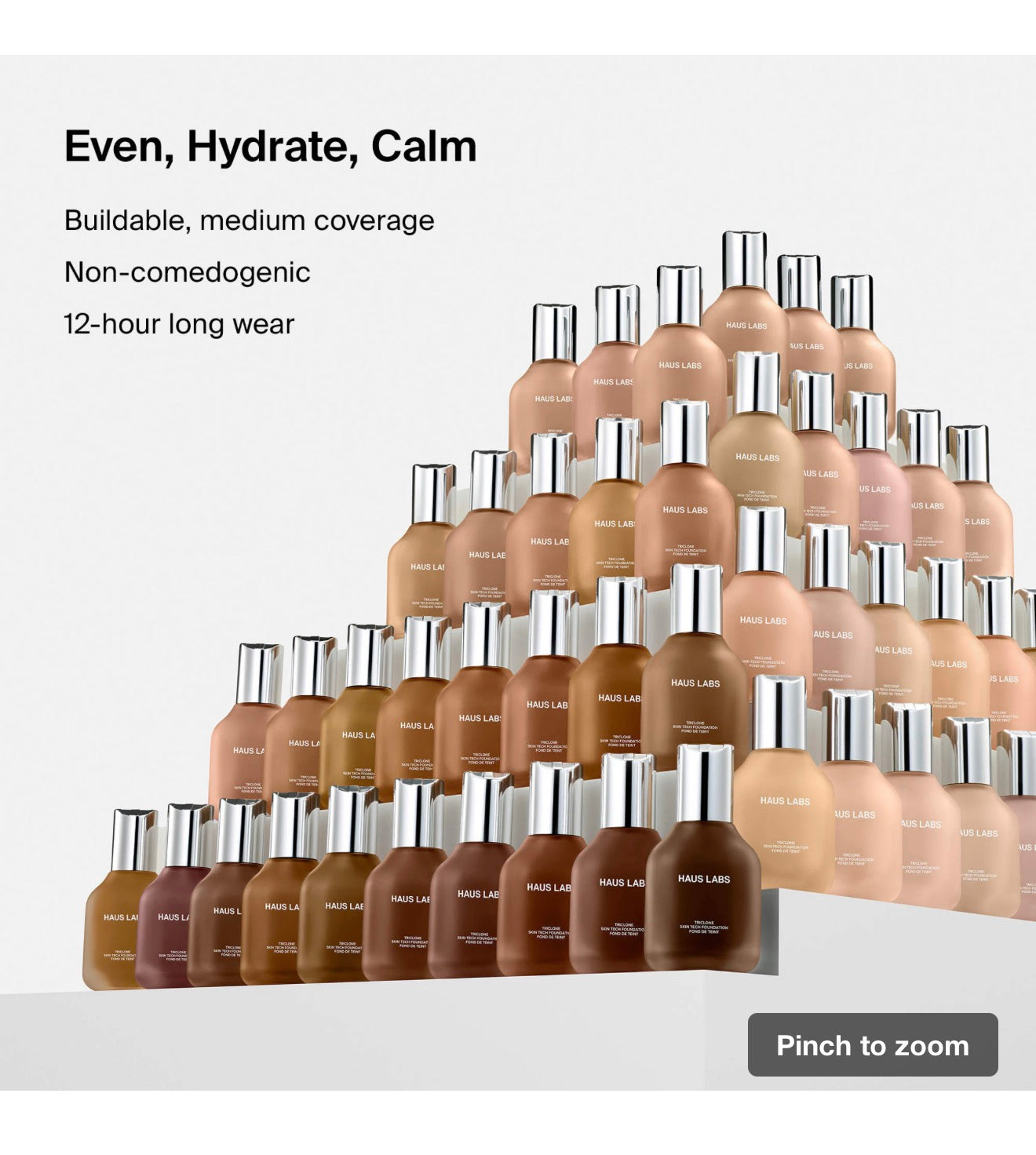 HAUS LABS BY LADY GAGA Triclone Skin Tech Medium Coverage Foundation with Fermented Arnica