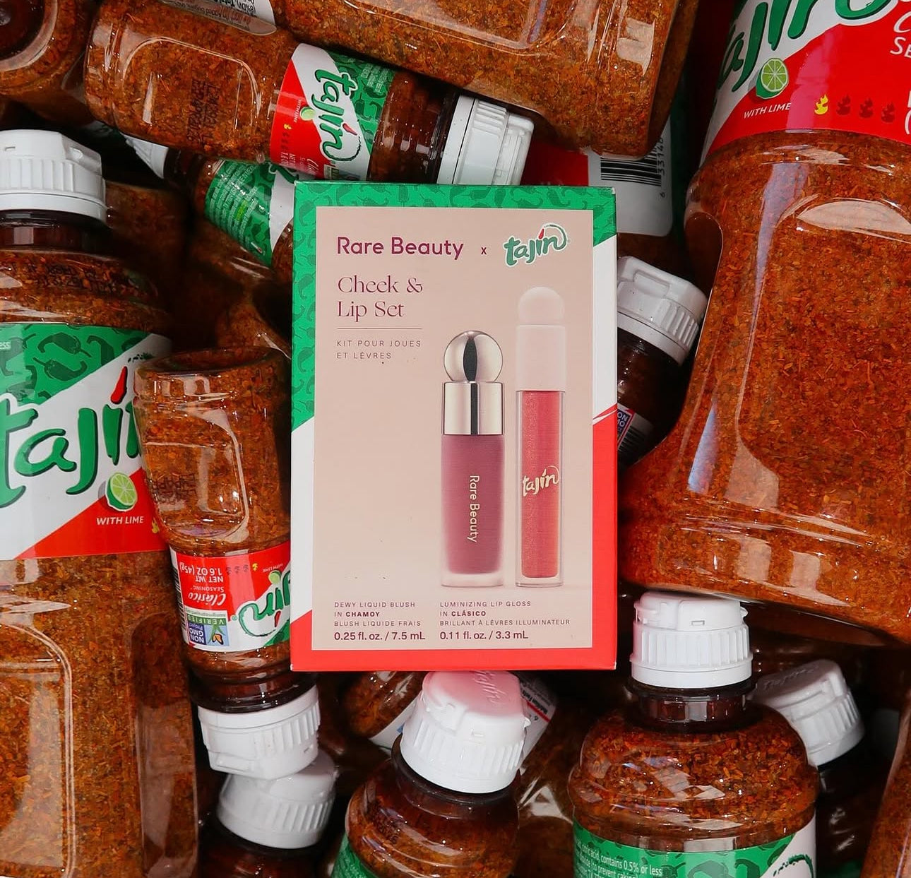 Rare Beauty x Tajín Liquid Blush + Lip Gloss