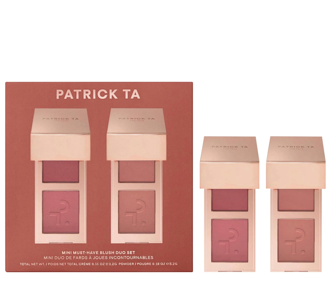 PATRICK TA Mini Must-Have Major Headlines Double-Take Crème & Powder Blush Duo Set