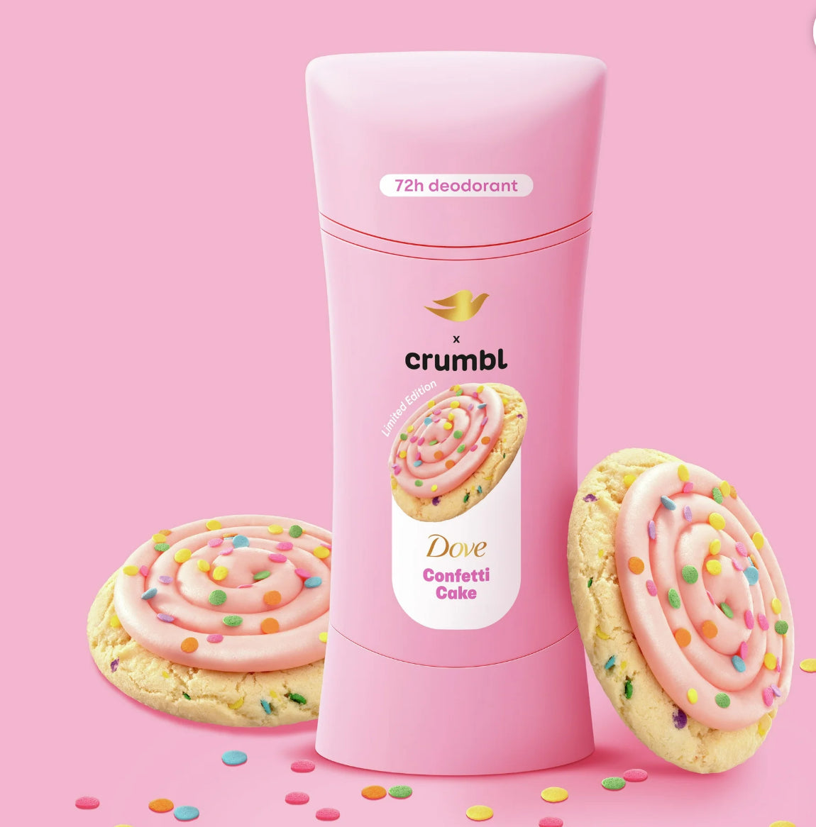 Dove Crumbl Deodorant Stick Crumbl Confetti Cake Aluminum Free