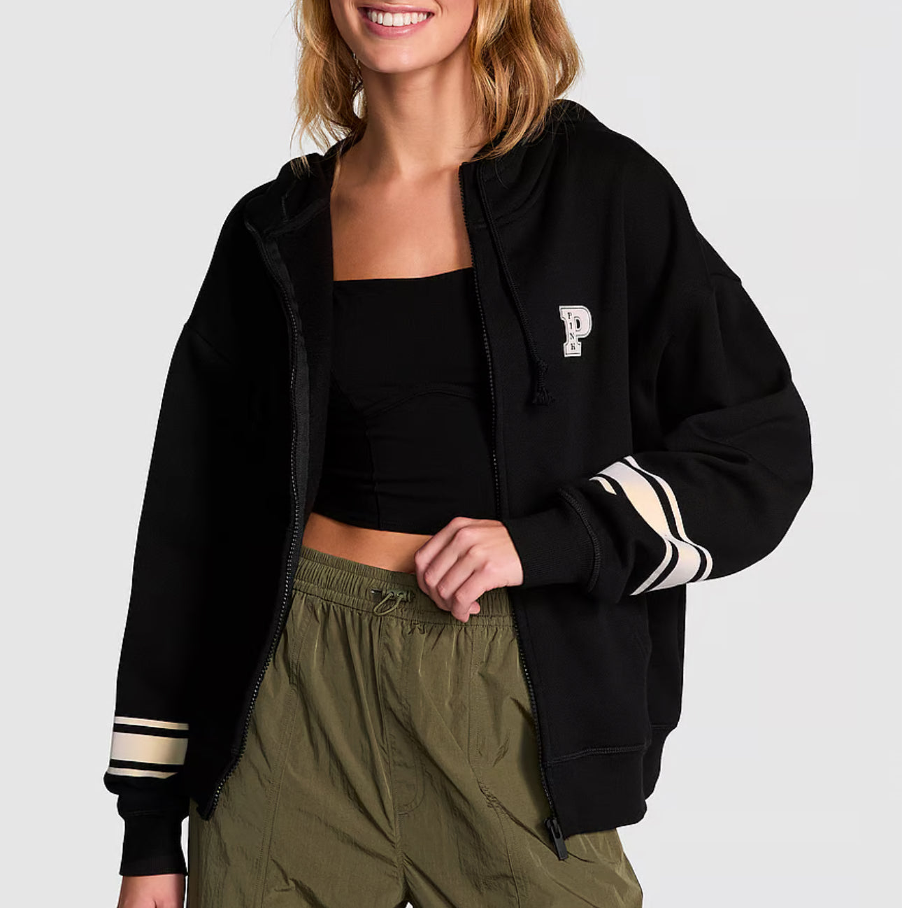 IVY FLEECE CAMPUS FULL-ZIP HOODIE