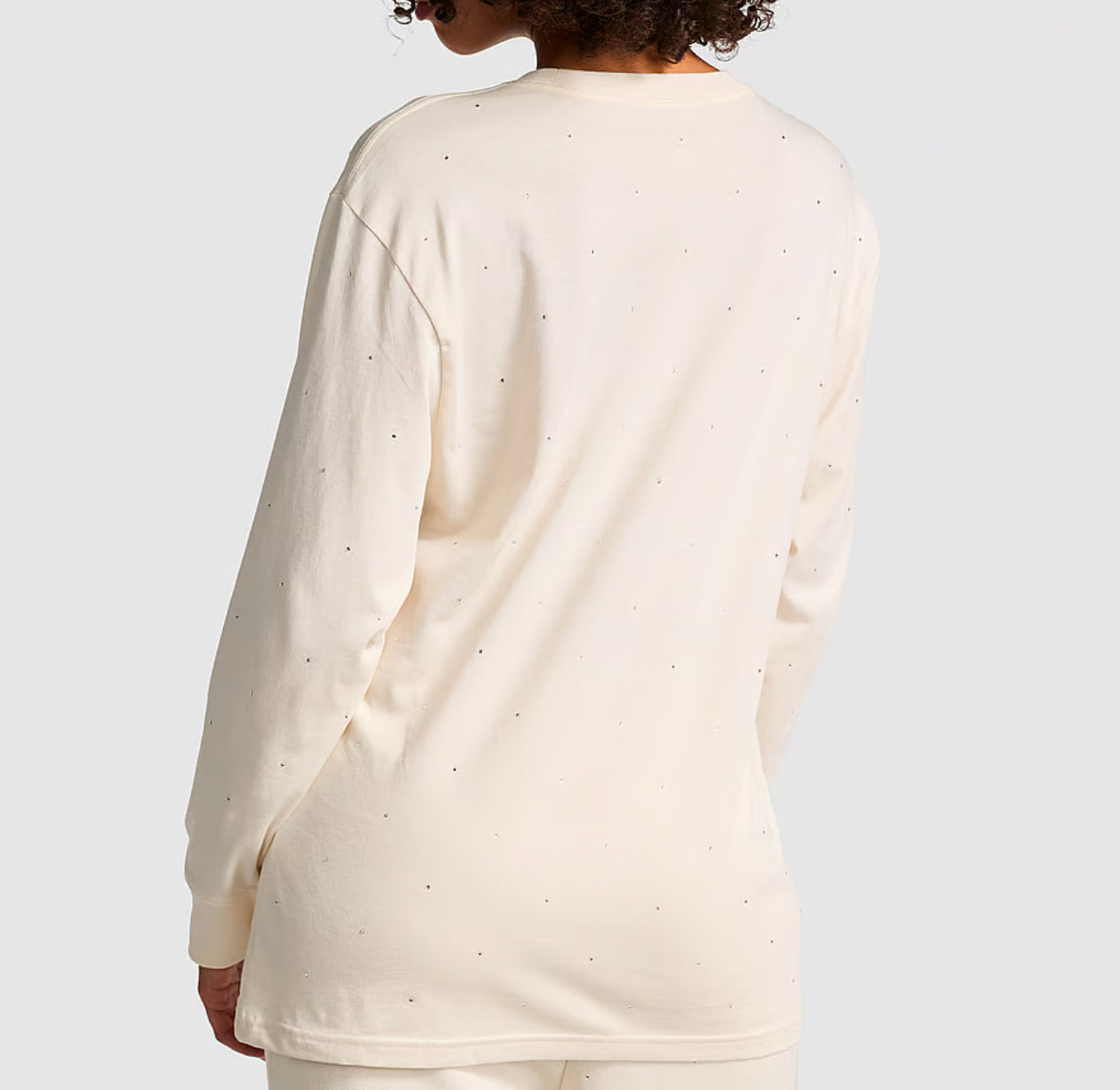 CAMPUS COTTON BLING LONG-SLEEVE TEE