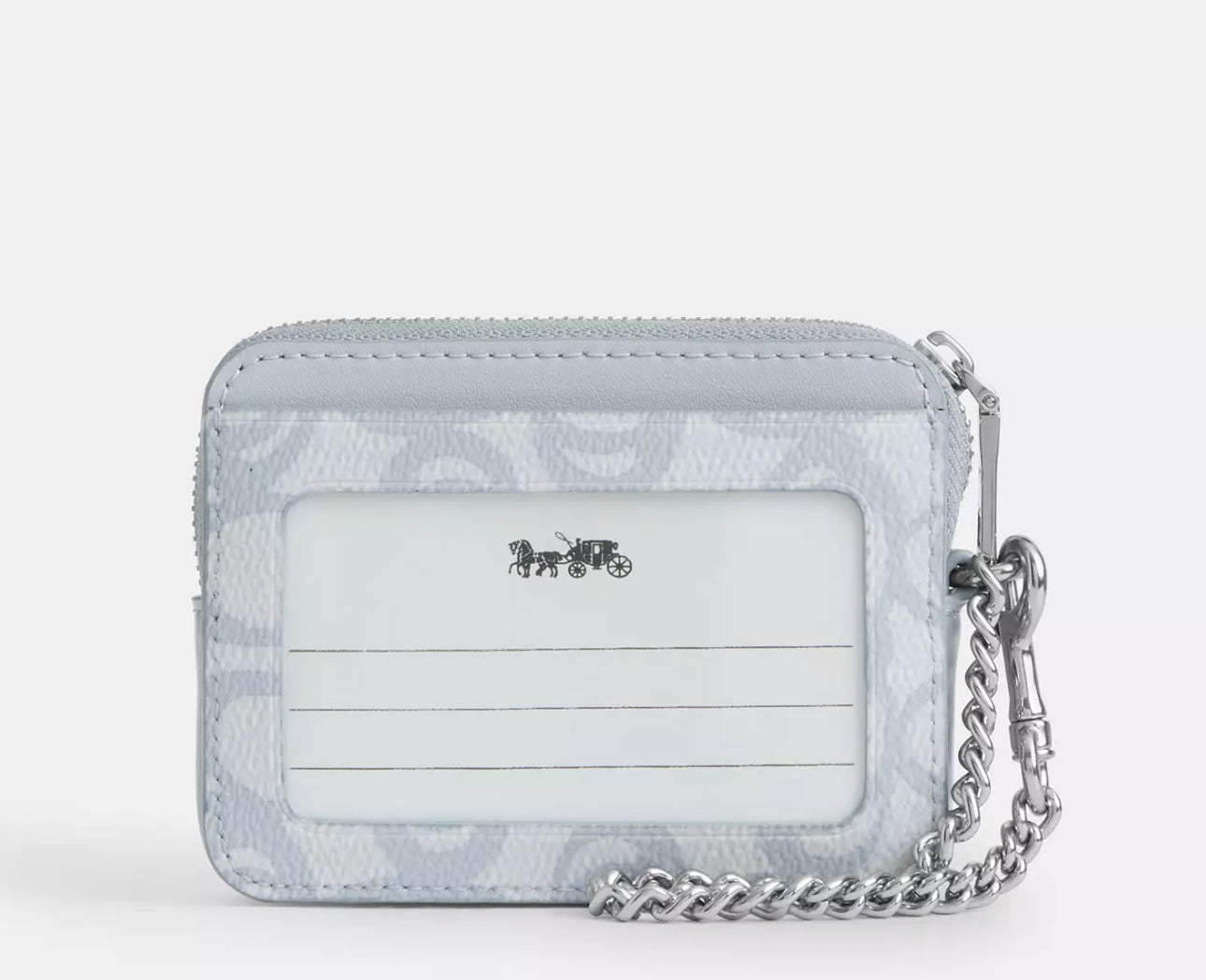 Zip Card Case In Sketch Signature Canvas