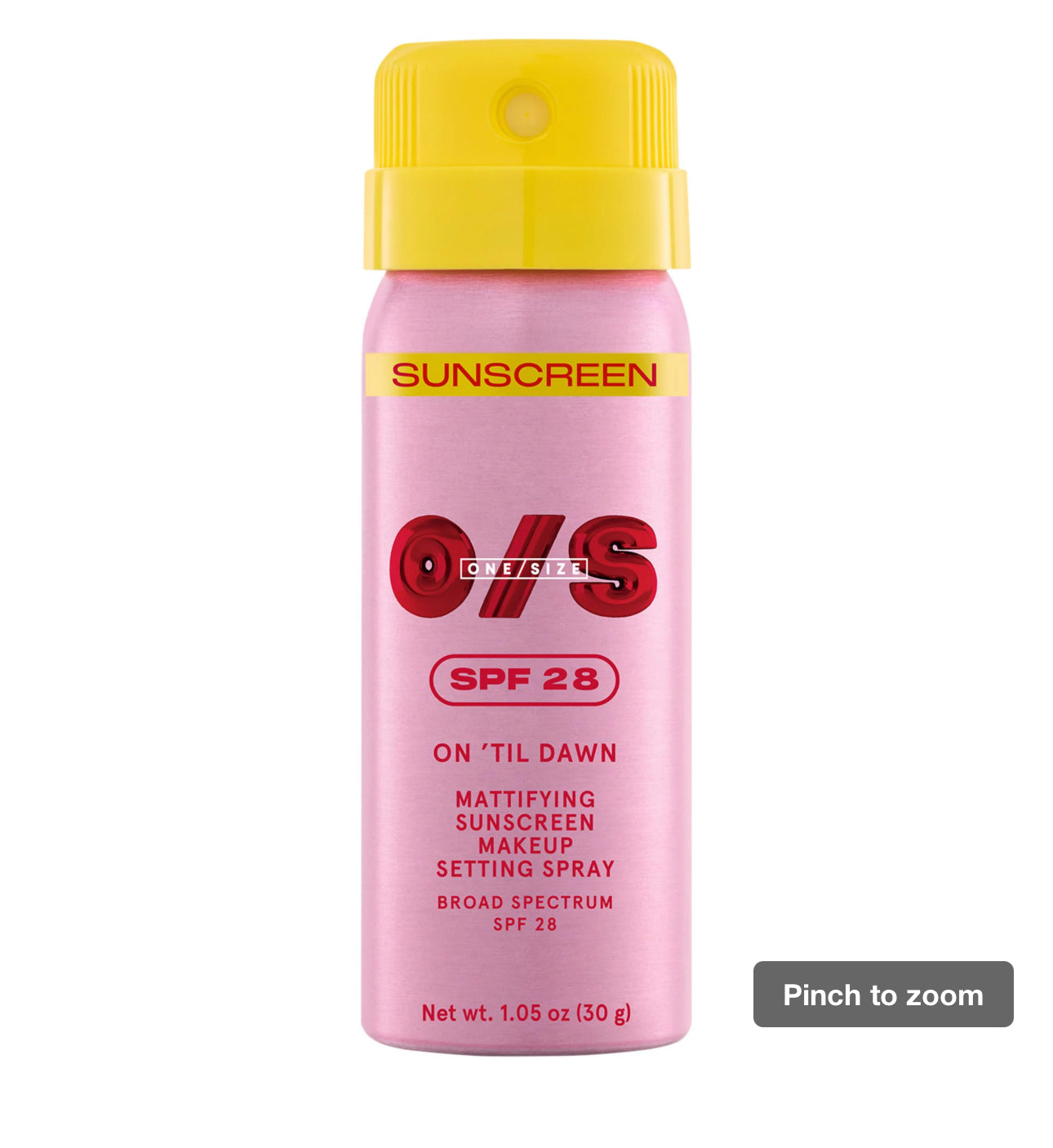 Mini On 'Til Dawn Mattifying Sunscreen Makeup Setting Spray SPF 28