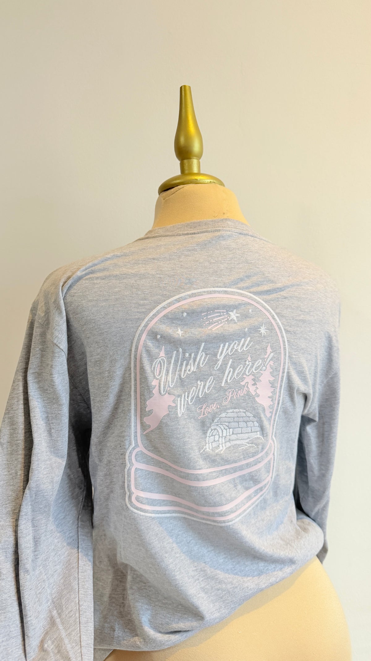 CAMPUS COTTON BLING LONG-SLEEVE TEE
