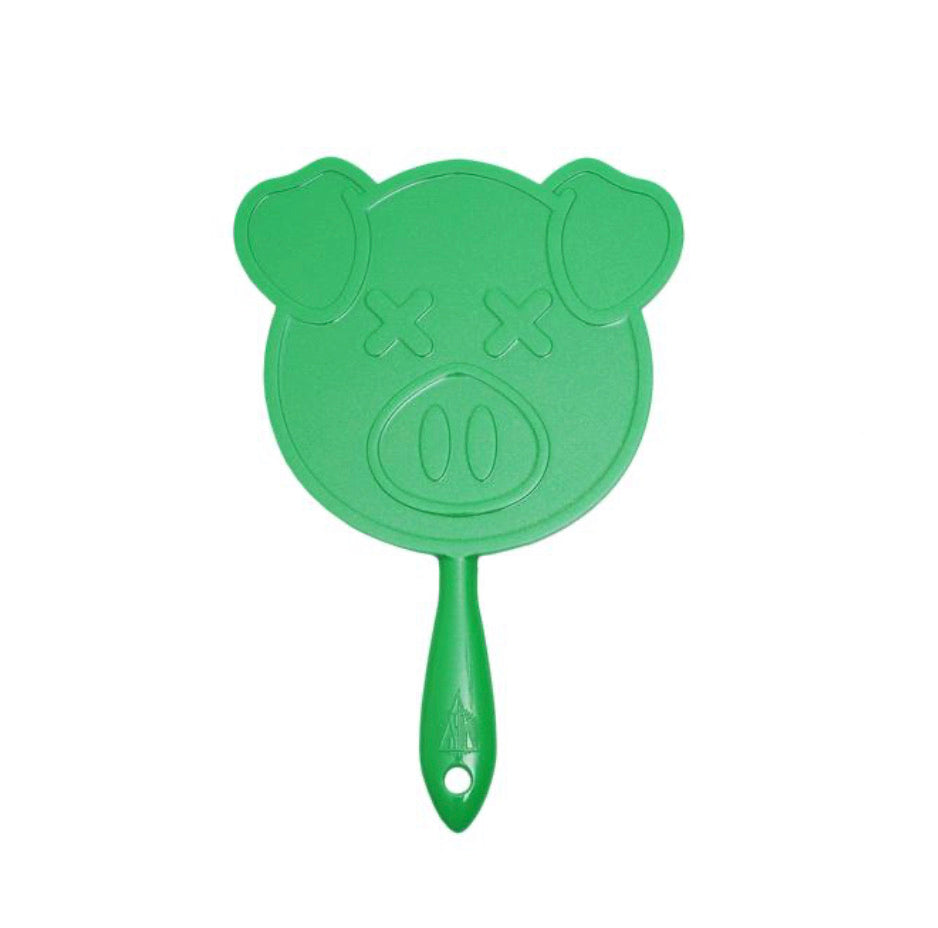GREEN GLITTER PIG Espejo