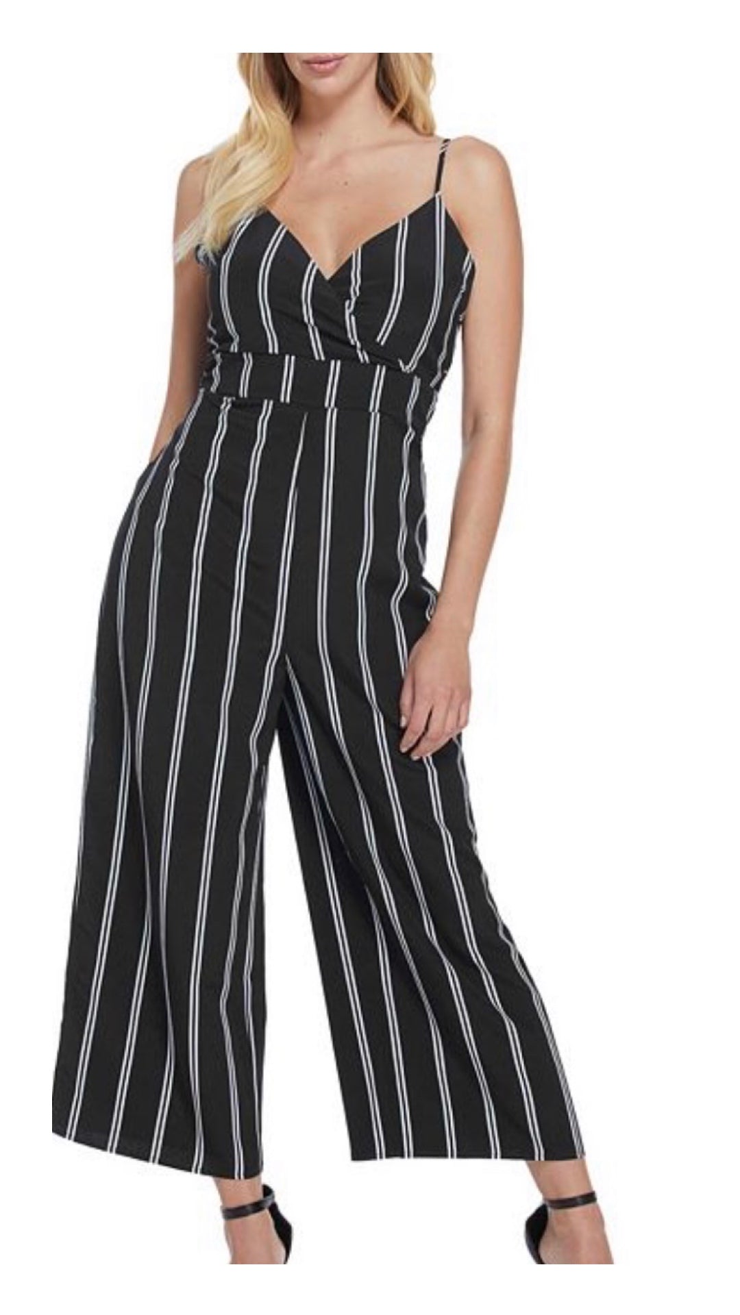 Guess striped outlet jumpsuit