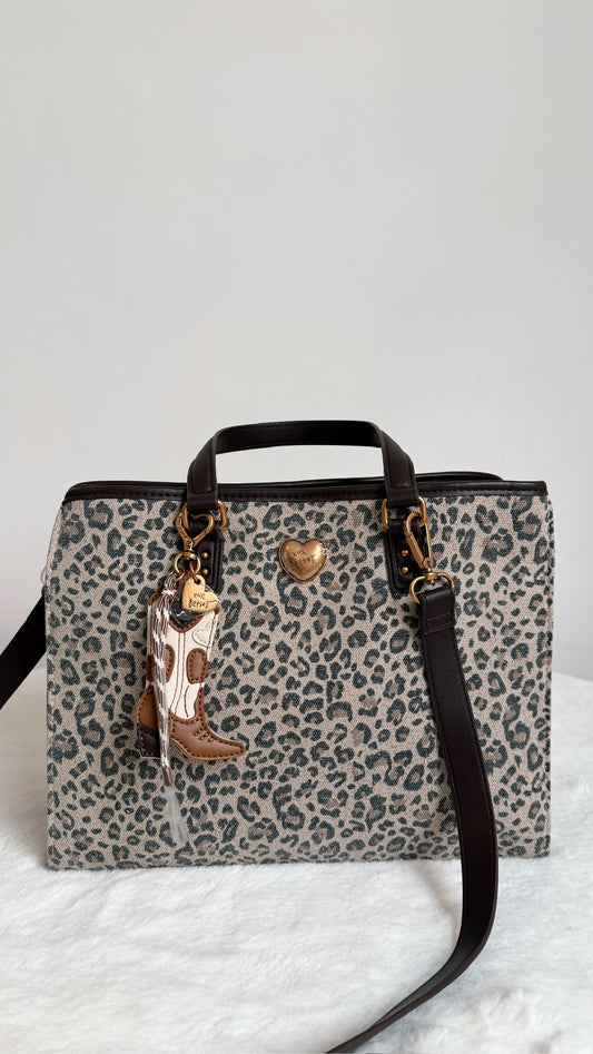 Tote leopardo + charm