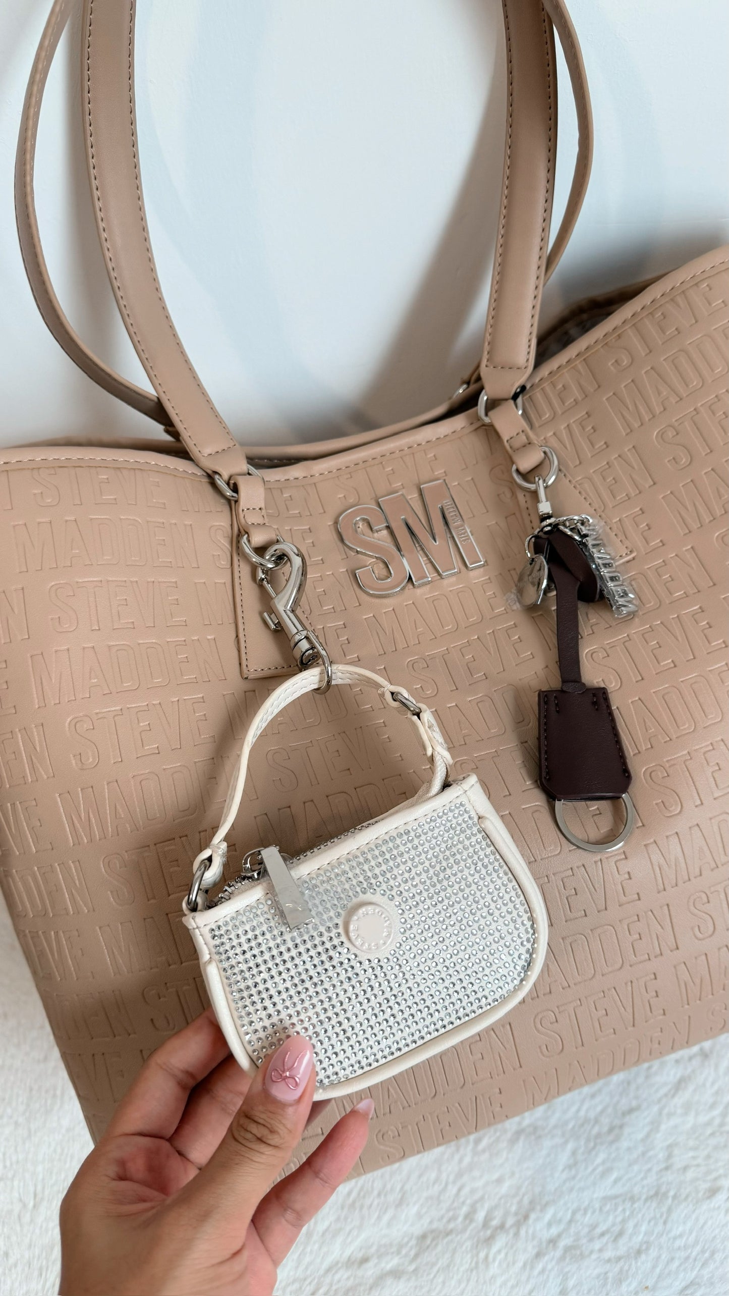 tote + charm bag + pouch