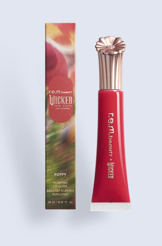 R.E.M. BEAUTY X WICKED: FOR GOOD POPPY PLUMPING LIP GLOSS
