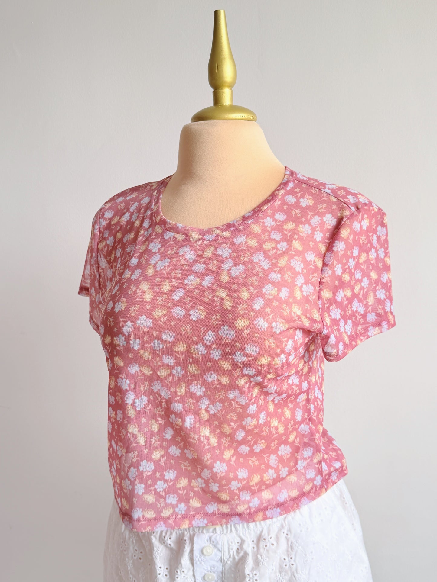 Blusa Mesh Flores