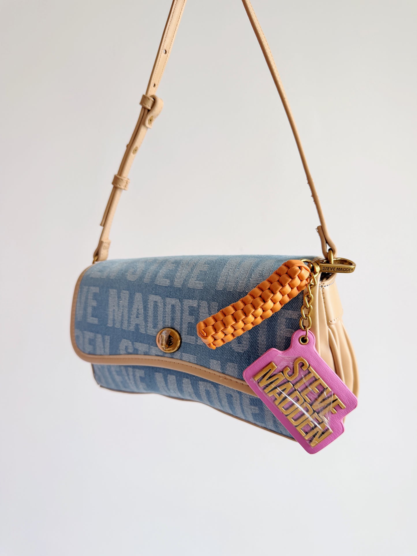denim 90’s baguette bag