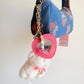 Denim Charm Shoulder Bag