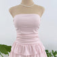 vestido strapple light pink