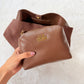 shoulder tote + pouch