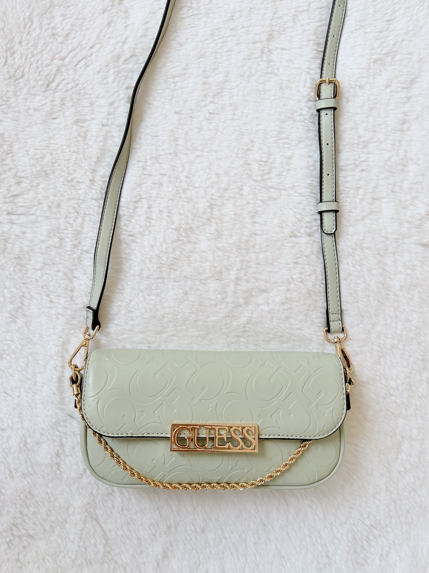 flap mint crossbody bag