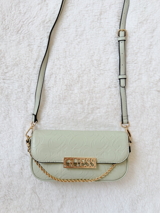 flap mint crossbody bag