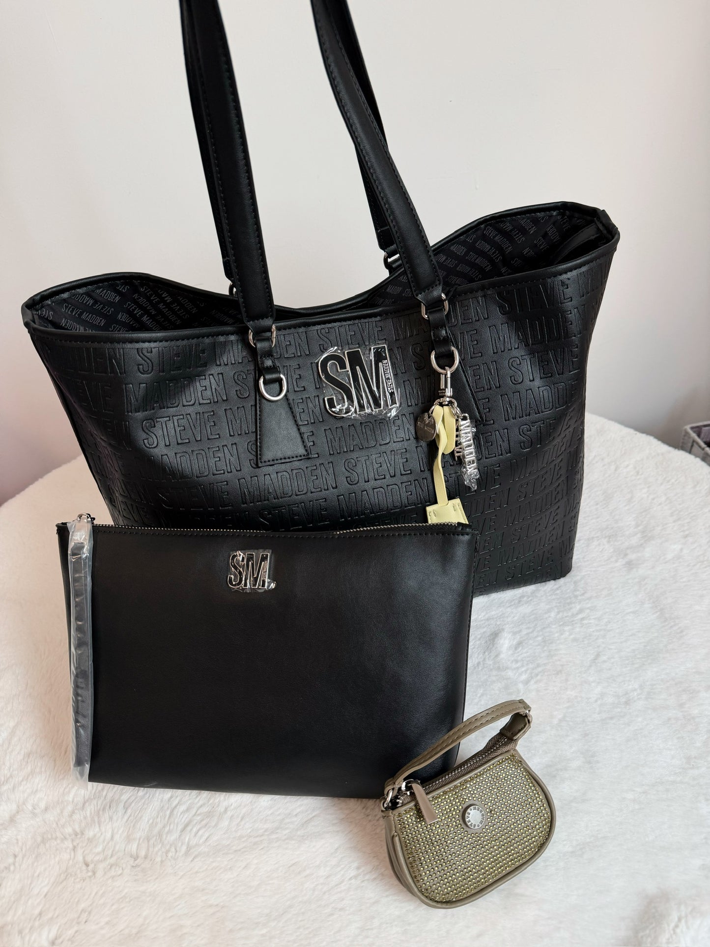 tote + charm bag + pouch