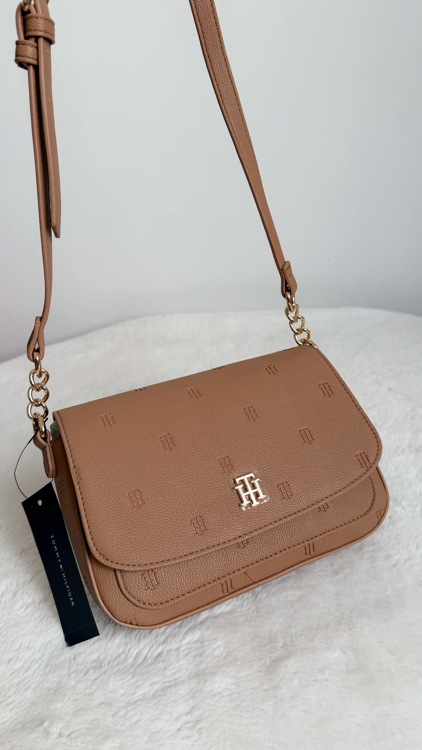 crossbody café grabado