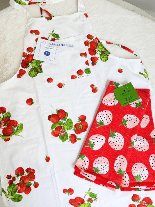 Delantal de cocina print fresas