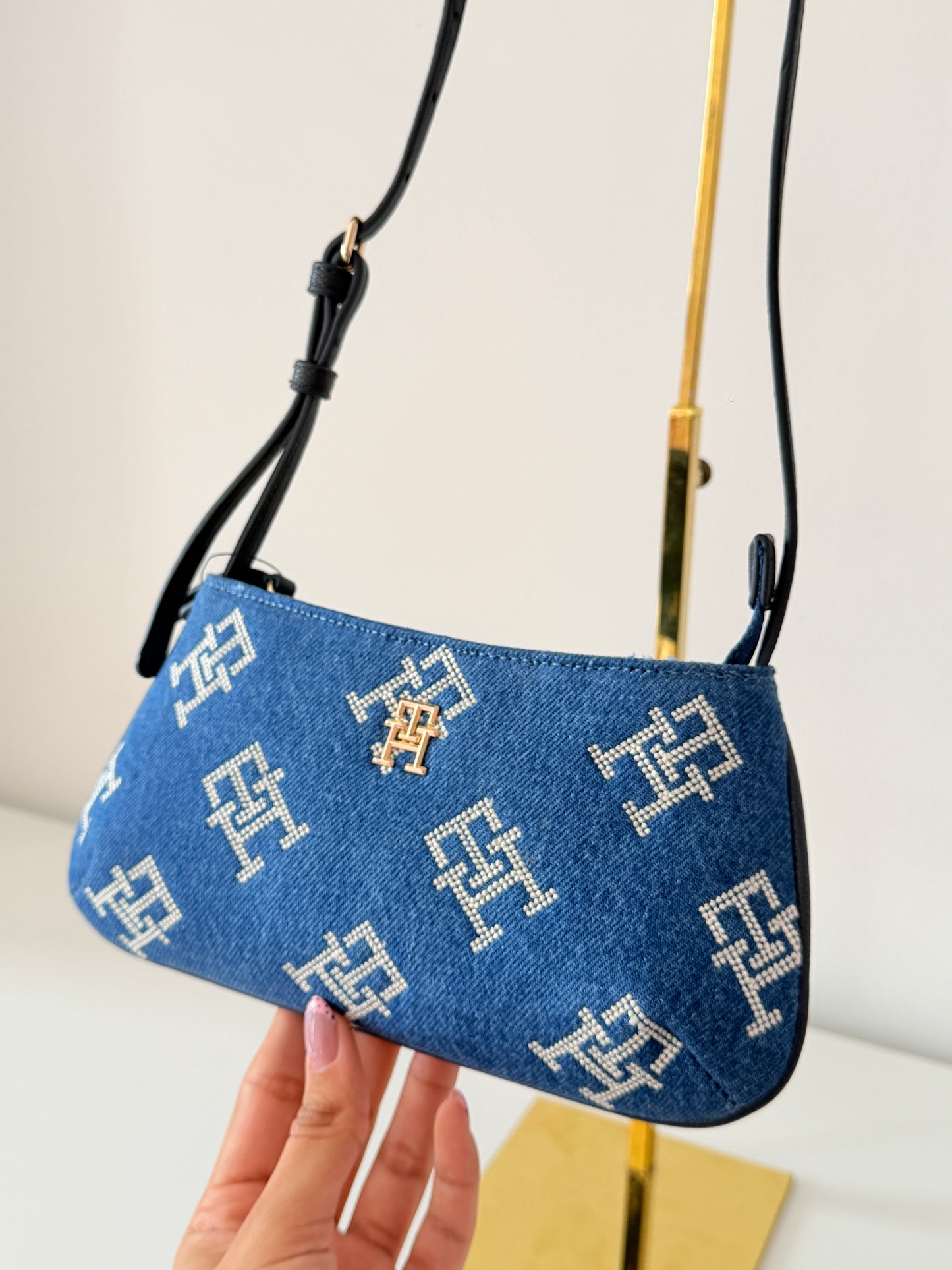 Denim shoulder bag