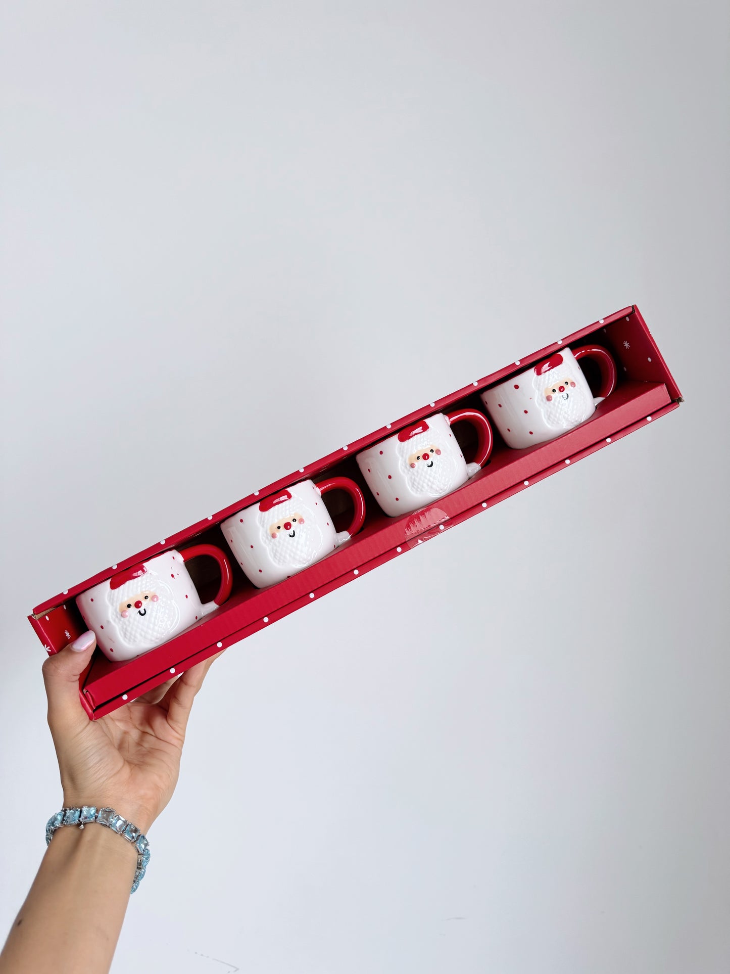 Set Tazas Expresso Santa Navideñas