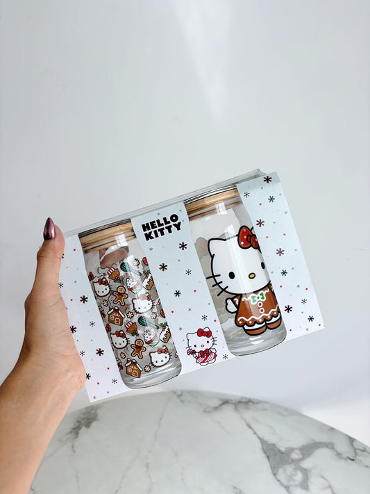 Set Vasos Navideños Hello Kitty