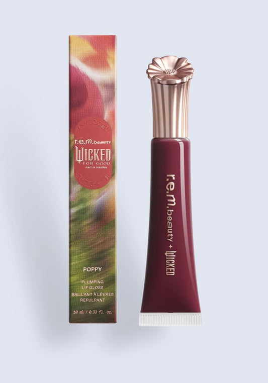 R.E.M. BEAUTY X WICKED: FOR GOOD POPPY PLUMPING LIP GLOSS