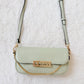 flap mint crossbody bag