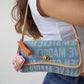 denim 90’s baguette bag