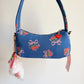 Denim Charm Shoulder Bag