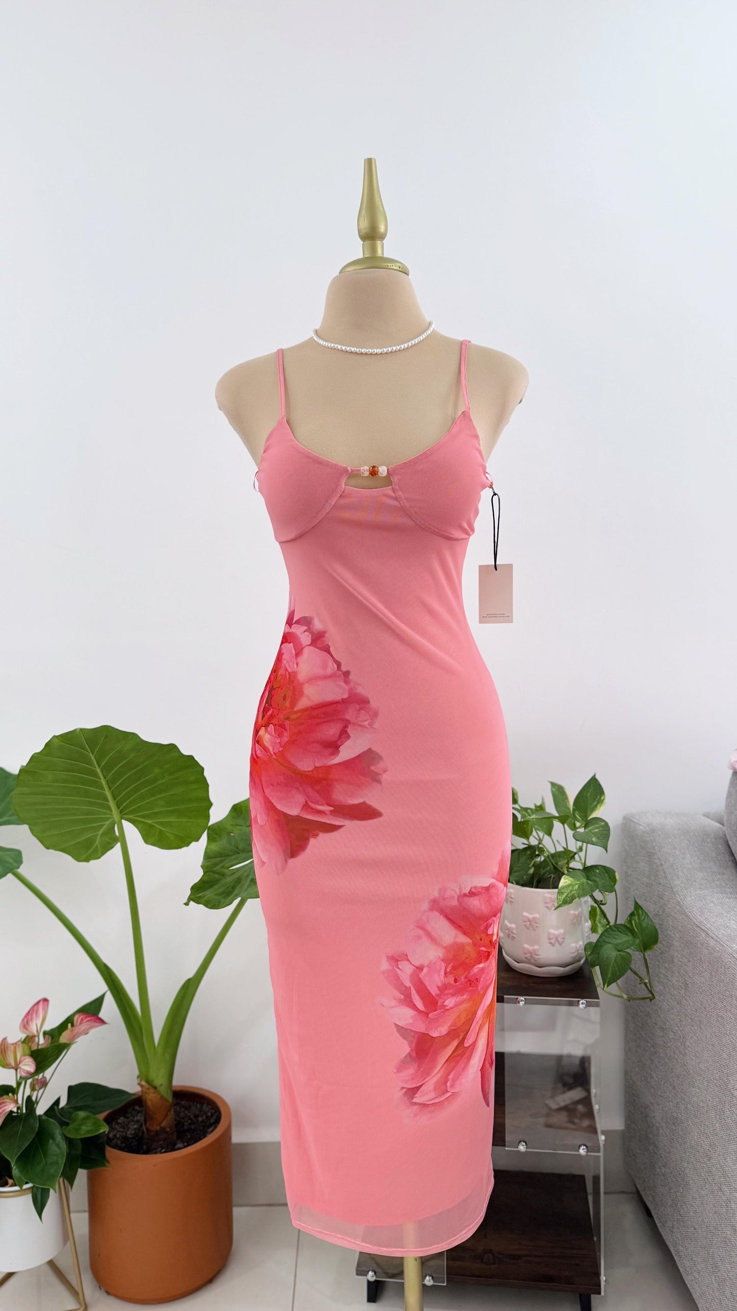 vestido flor tropical