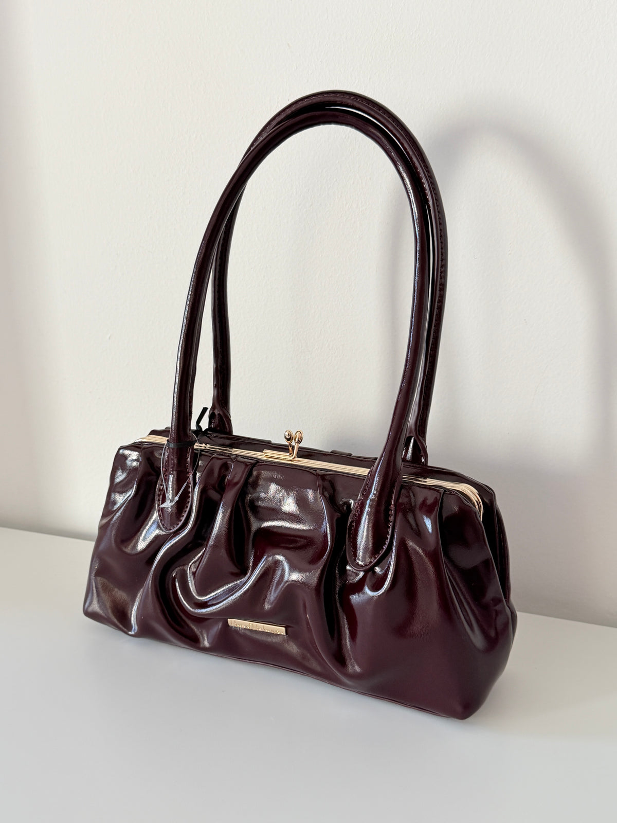shoulder bag charol burgundy