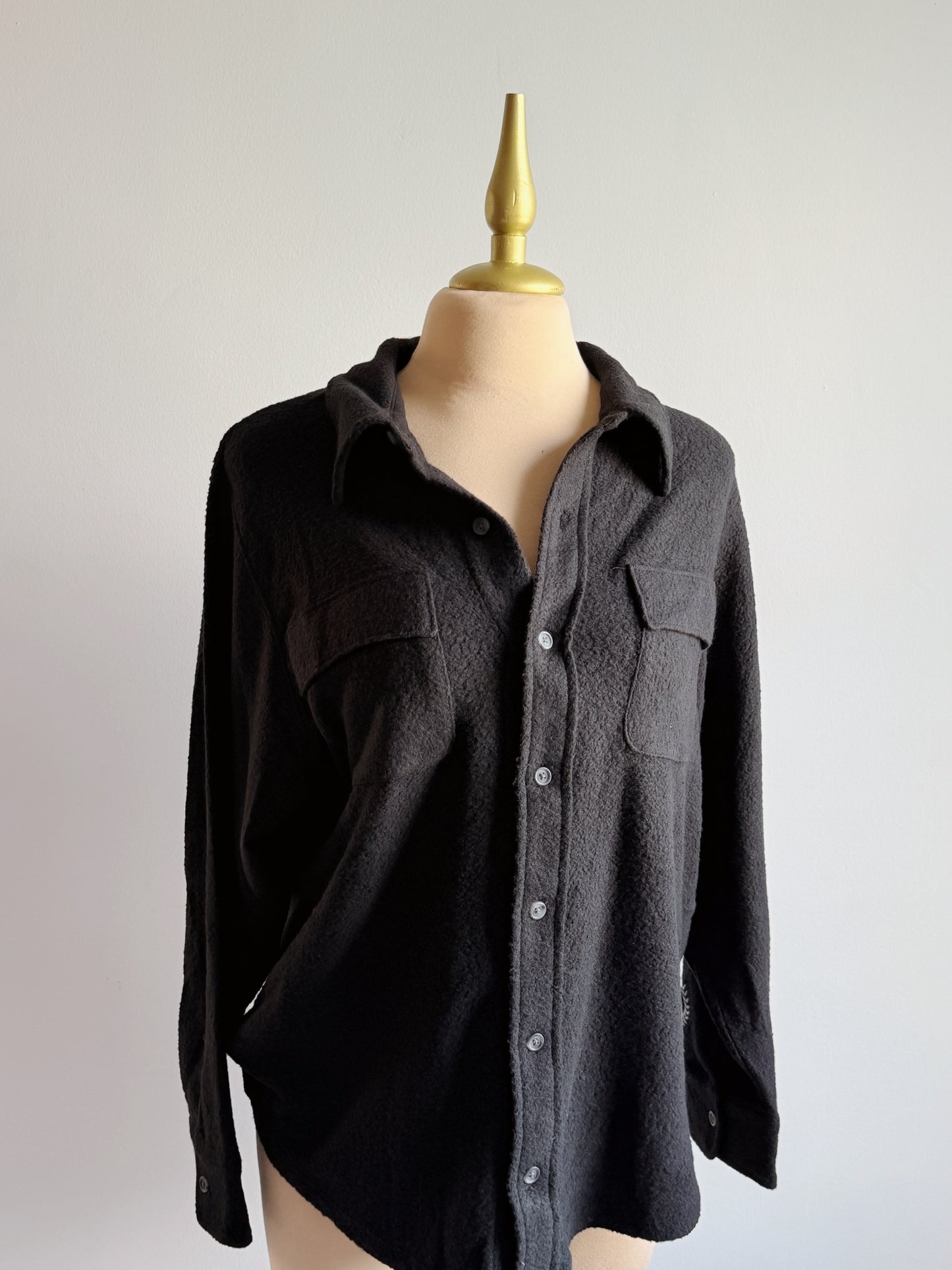Reverse Fleece Shacket Chaqueta