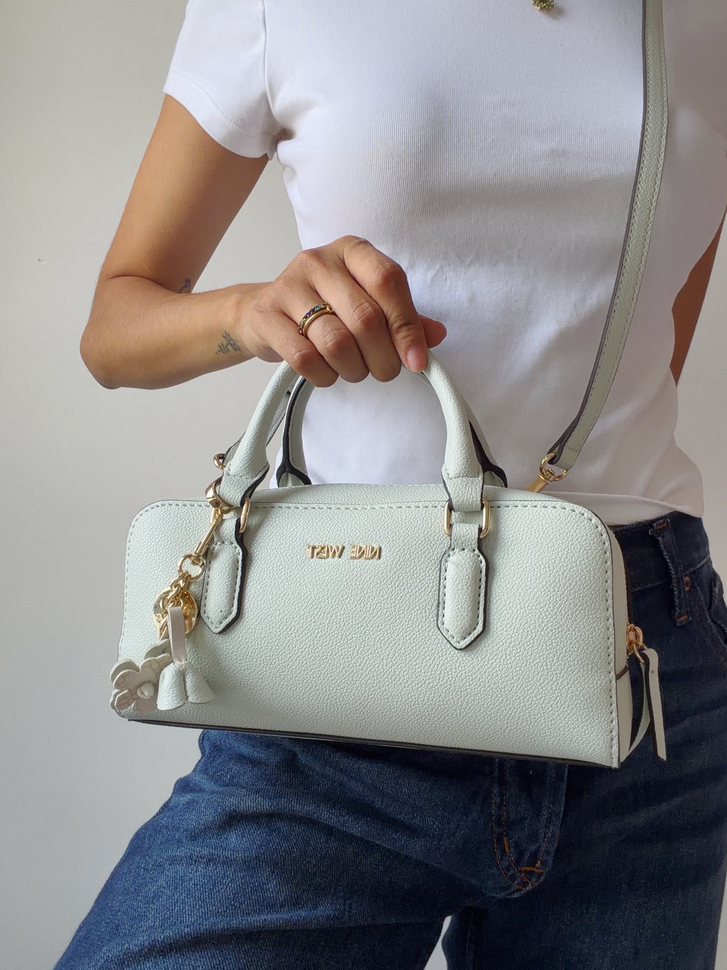 barrel camera bag charm