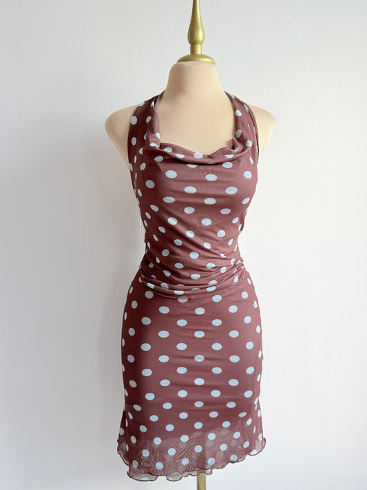 set polka dots top + falda 🤎