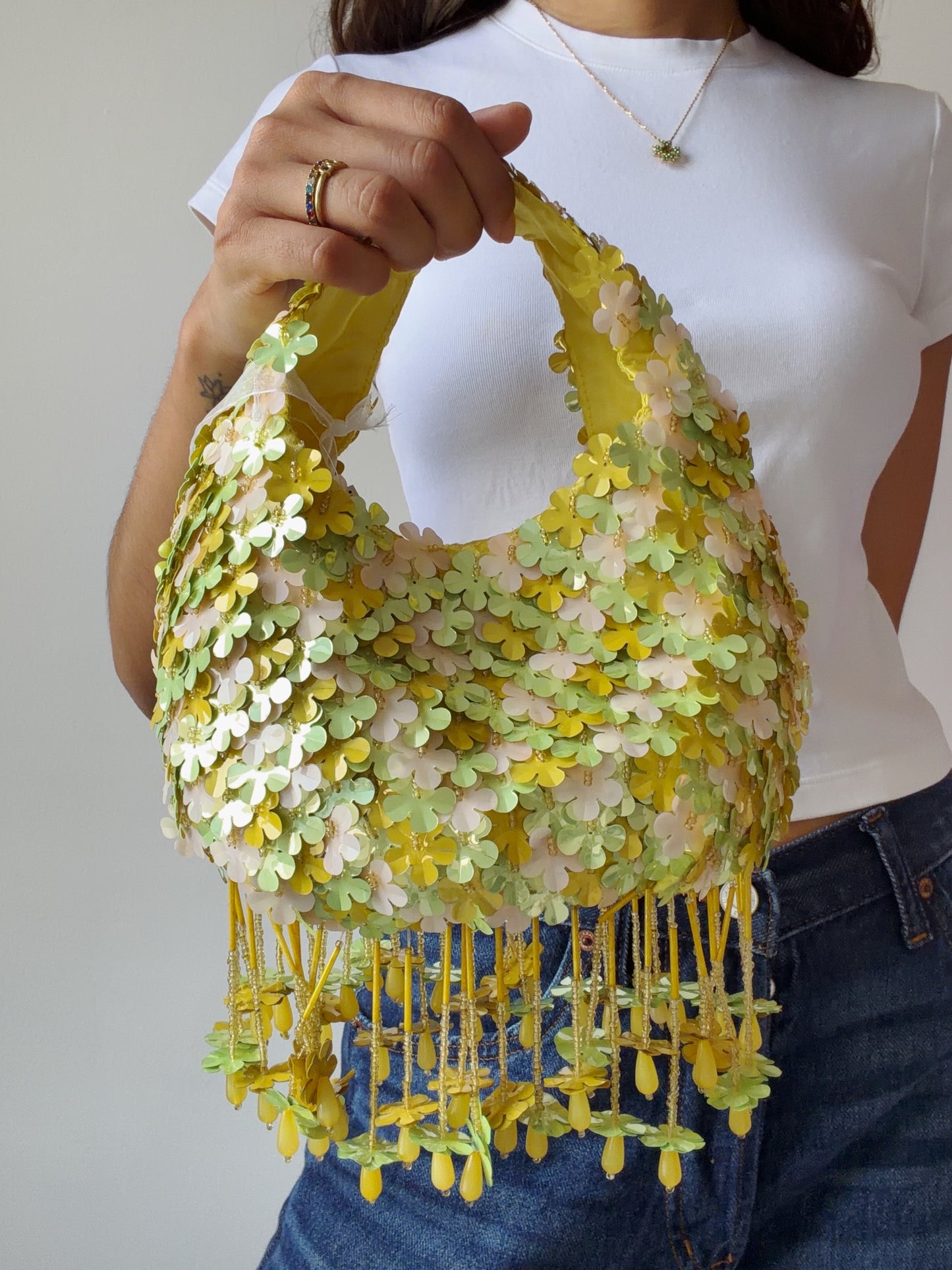 beaded flower bag