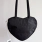 shoulder heart black heart bag