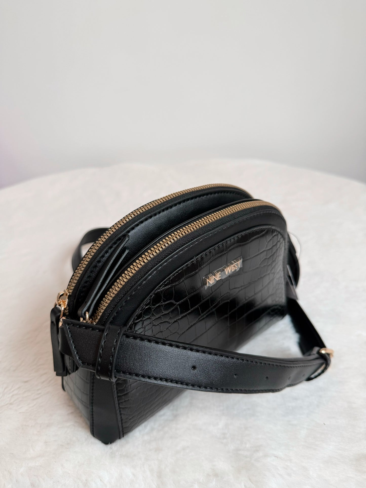 crossbody double zip