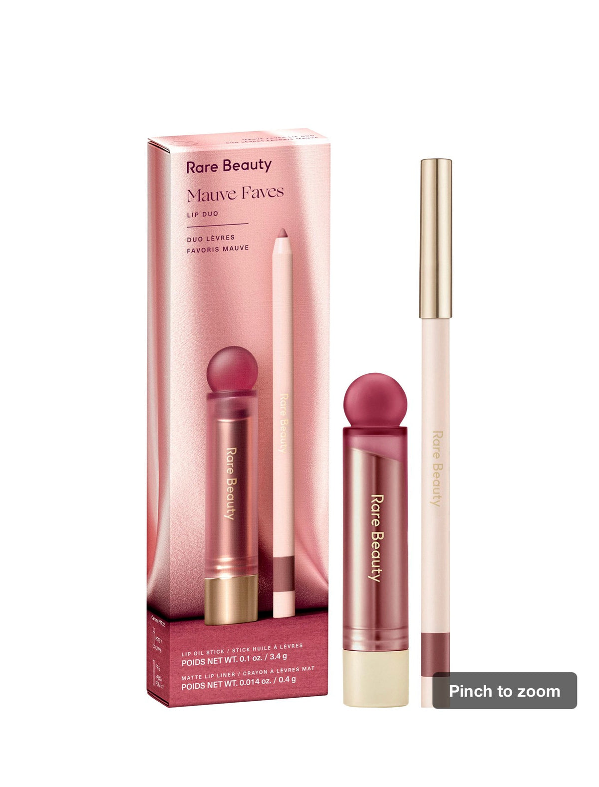 Rare Beauty by Selena Gomez  Mauve Faves Lip Duo Makeup Gift Set