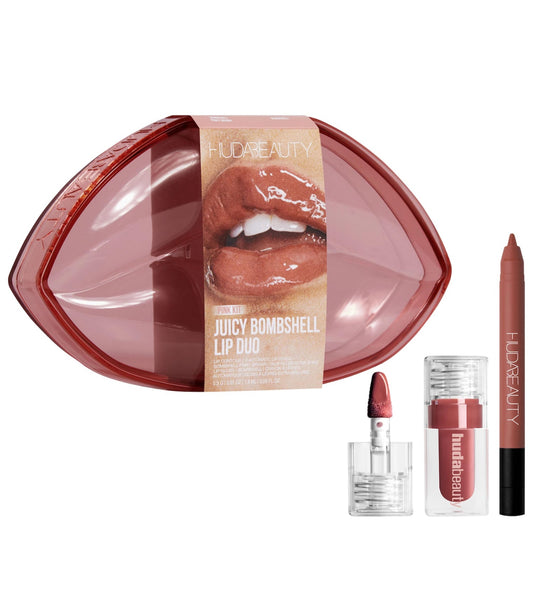 HUDA BEAUTY Juicy Bombshell Lip Gloss + Liner Set